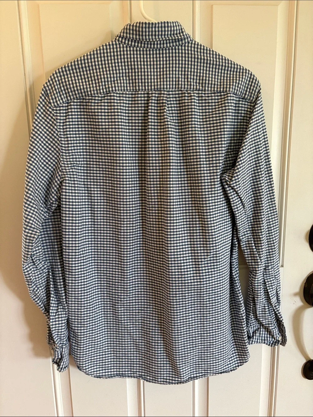 J. Crew Men’s Navy and White Oxford Button-Down Shirt
